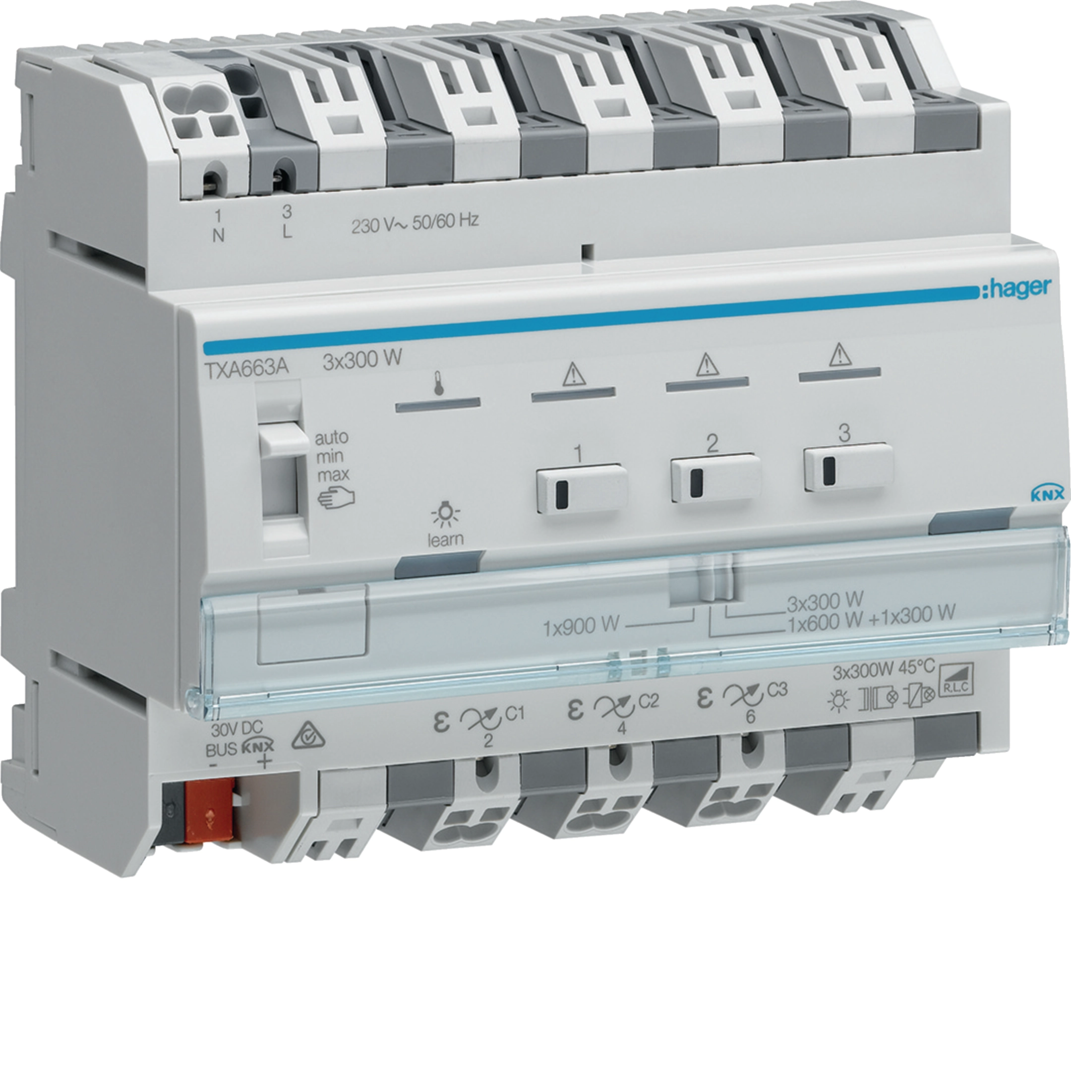 Hager Univ.-Dimmaktor 3f KNX easy, 3x300W