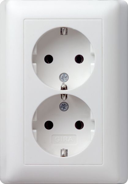 Gira Steckdose System 55 reinweiß matt