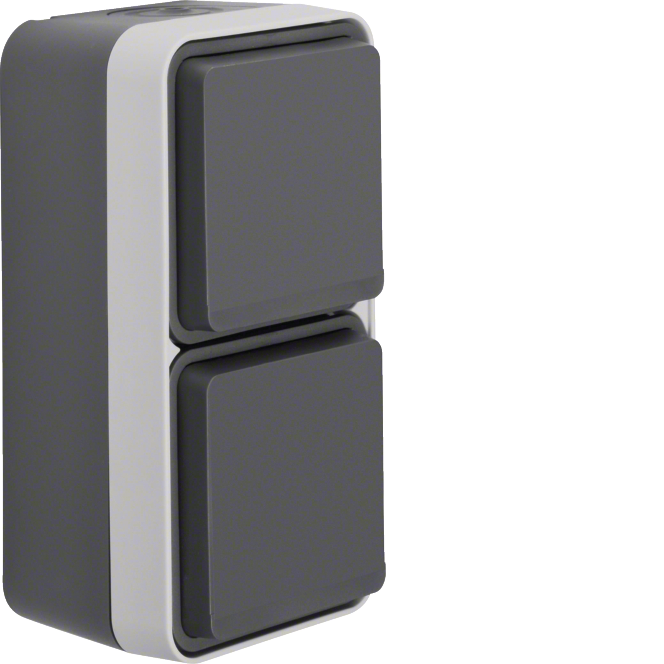 Hager Steckdose SCHUKO 2f senk. Klappd W.1 grau