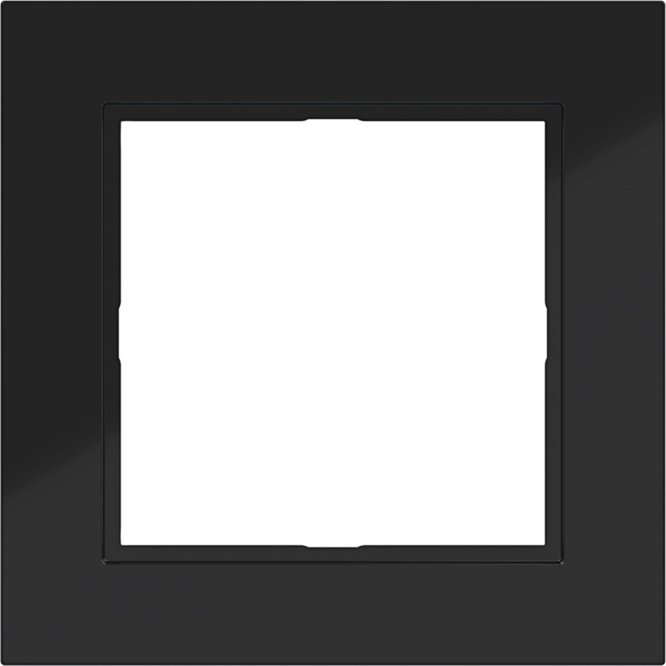 Hager A.1 LED-Rahmen 1-fach, schwarz glänzend