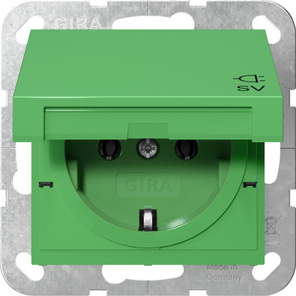 Gira SCHUKO-Steckd. KD SV System 55 Grün 4